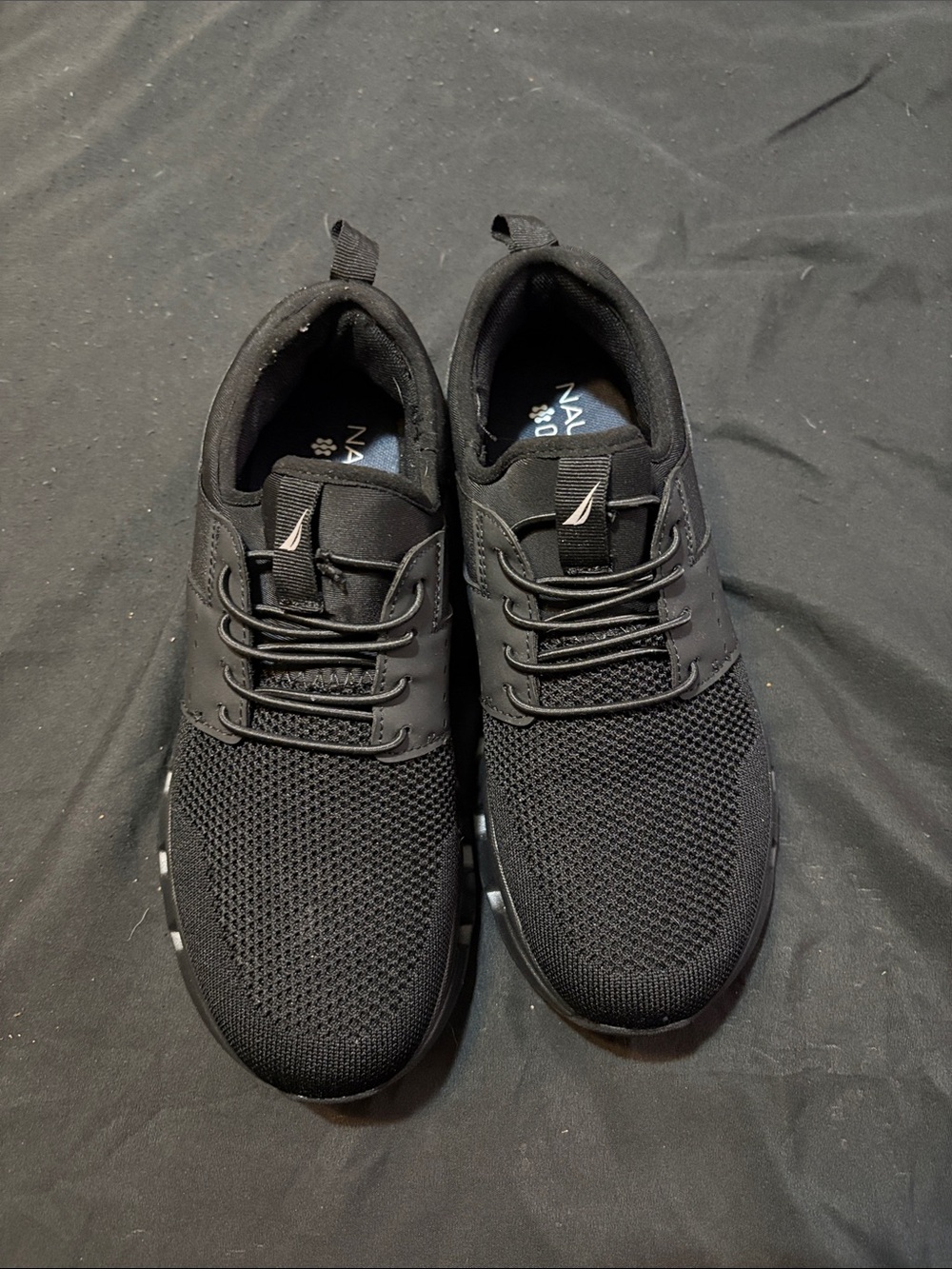 Nautica Men's Black Knit Athletic Sneakers